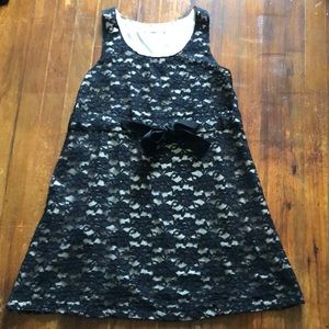 Hazel black lace and lined dress